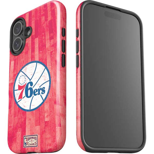 NBA Philadelphia 76ers Hardwood Classics iPhone 16 Plus Impact Case